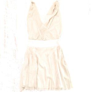 Pre-🖤 UO Lux Stretchy Sparkle Bone Overlay Dress